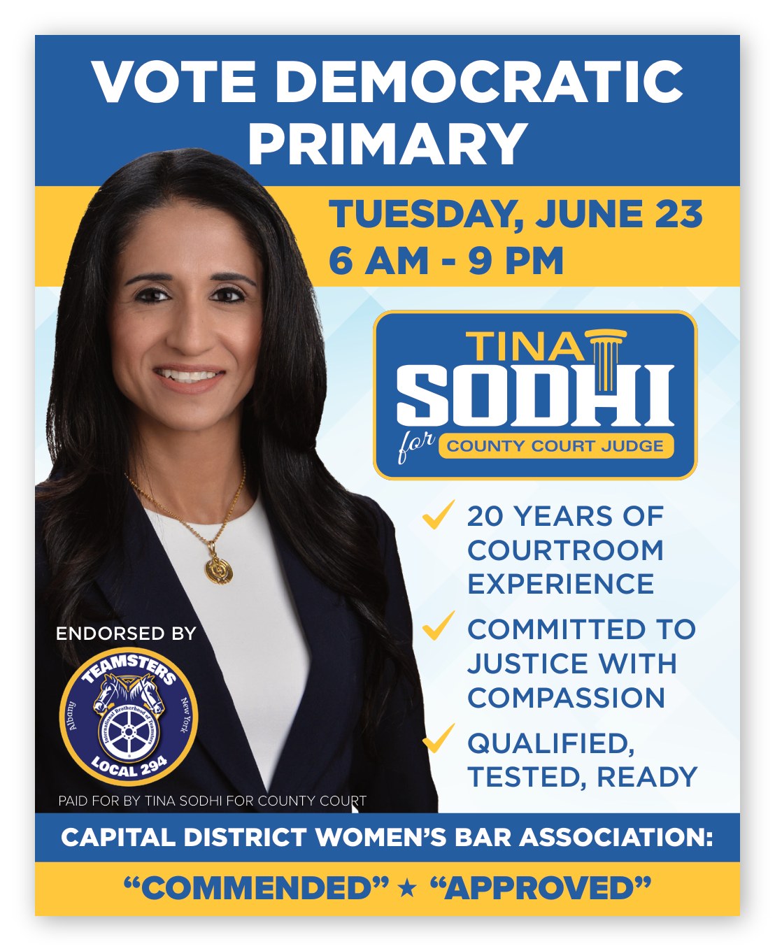 Tina Sodhi GOTV Graphic